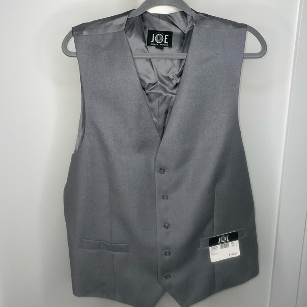 JOSEPH ABBOUND (NWT) Men’s Tailored 5 Button Wool Suit Vest Size 46R
